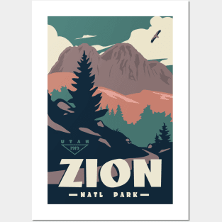 Zion National Park Utah Posters and Art